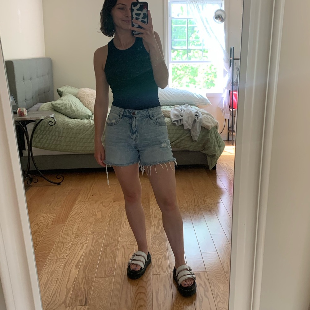 White platform doc marten slides